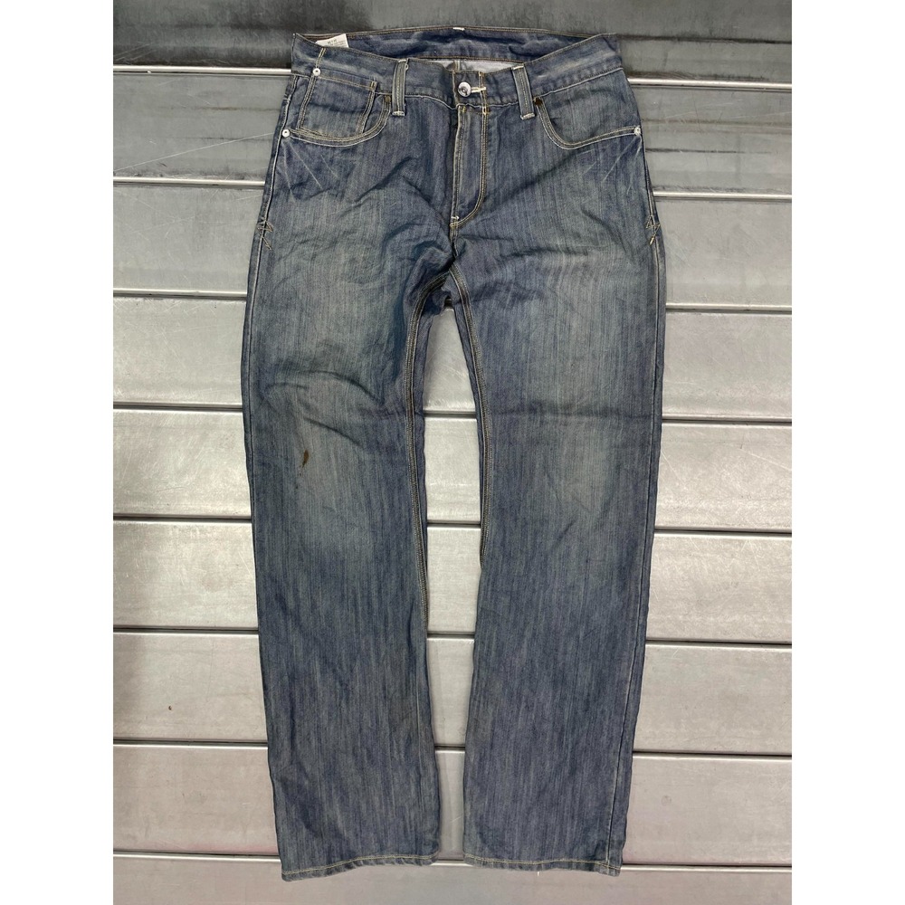 VTG Levis 514 Jeans Mens 34X34 Blue Medium Wash‎ Denim Slim Straight Distressed